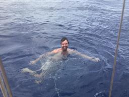 Dave got his wish - swimming in the middle of the ocean!