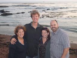 Dave and I with Carol and Chris at Shell Beach