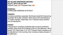 Big Island forecast for hurricane Iselle. This is scary stuff!