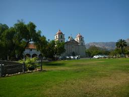 Santa Barbara Mission on the way home from our hike