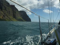 Beautiful views sailing the Na Pali Coast on the north shore of Kauai.