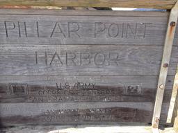 Sign about the Pillar Point Harbor Breakwater