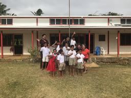 The whole school at Matamaka.  They were gracious enough to stop school for this photo.
