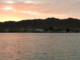 Sunset over the small fishing town of Bahía Tortugas.