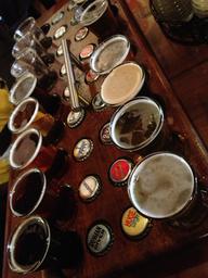 The biggest set of tasters ever at Russian River Brewing in Santa Rosa
